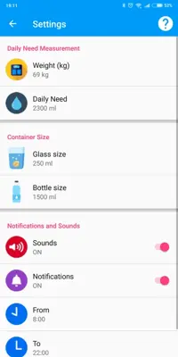 Water Intake - Drink Water Reminder android App screenshot 1